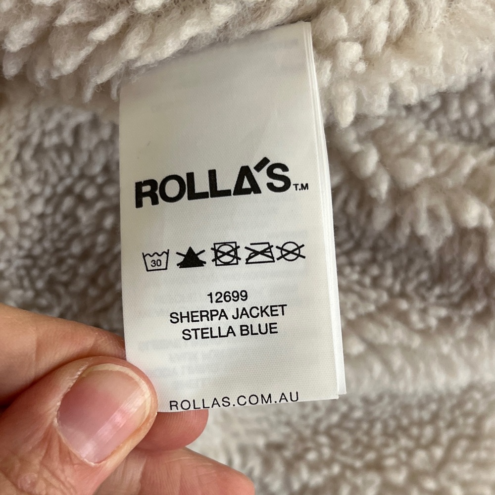 ROLLA'S Light Blue Denim Sherpa Jacket - Picture 8 of 10